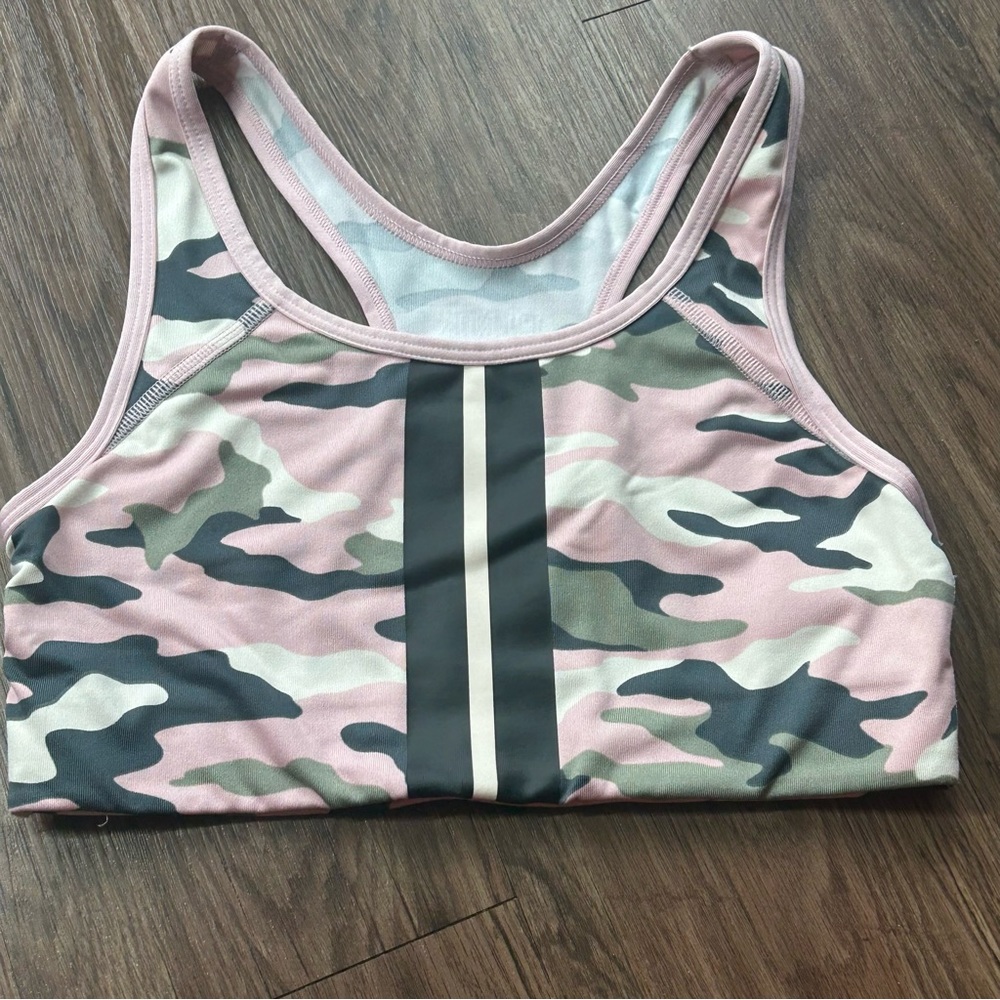Victoria’s Secret PINK Camo Ultimate Unlined Sports Bra Medium Support Small S - Picture 2 of 10